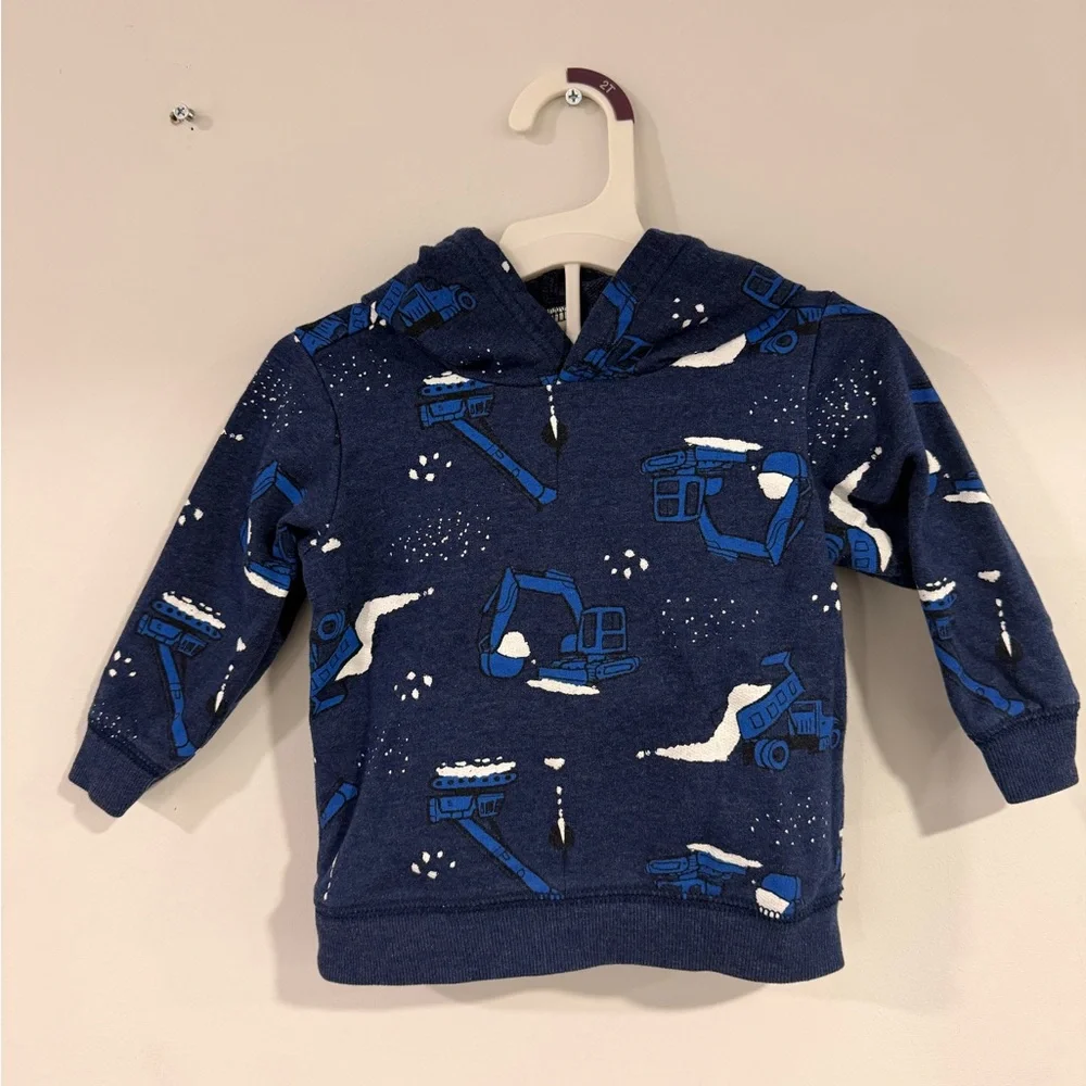 Carter's Navy Construction Print Hoodie
